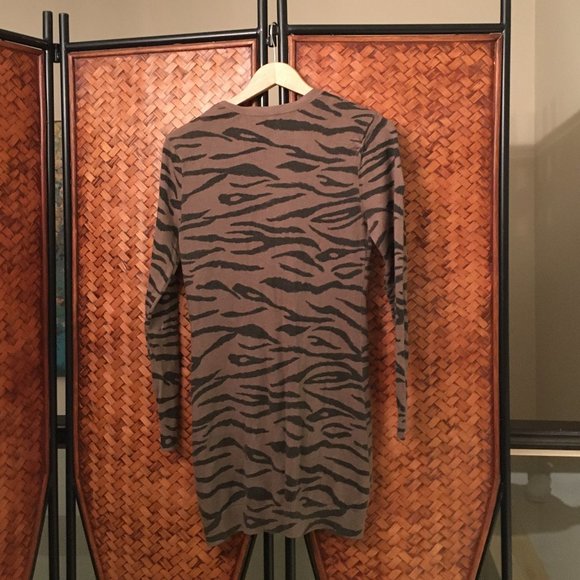 Vintage Y2K Tiger Wool Blend Long Button Down Cardigan - Picture 2 of 7